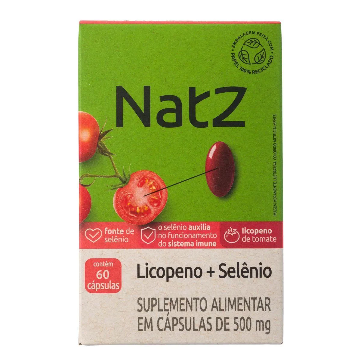 Licopeno + Selênio Natz 60 Cápsulas - imagem 1