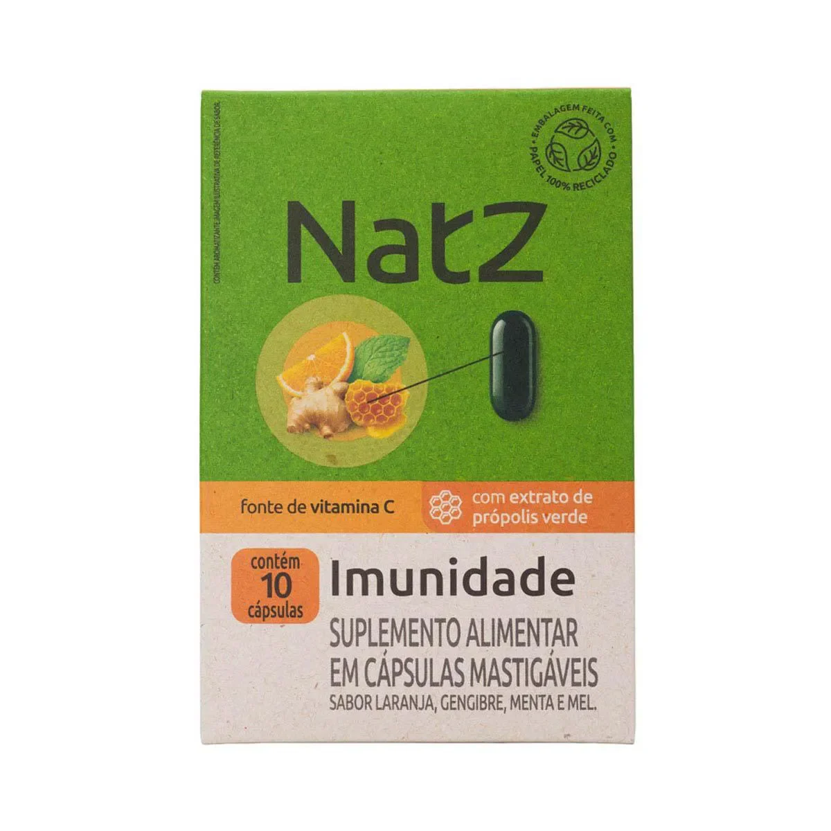 Suplemento Alimentar Natz Imunidade 10 cápsulas mastigáveis - imagem 1