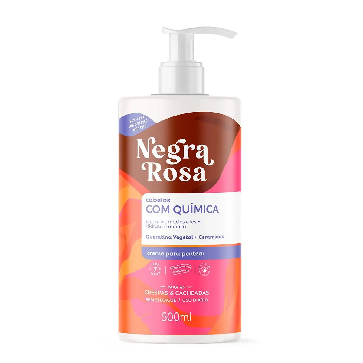 Creme para Pentear Negra Rosa Com Química 500ml - imagem 1