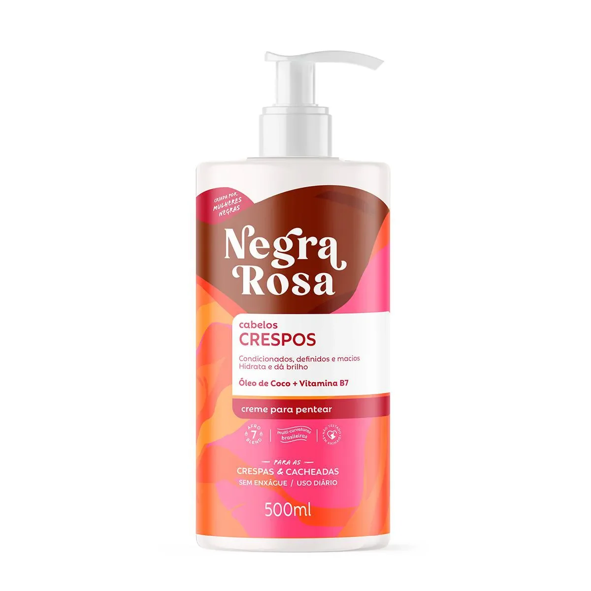 Creme para Pentear Negra Rosa Crespos 500ml - imagem 1