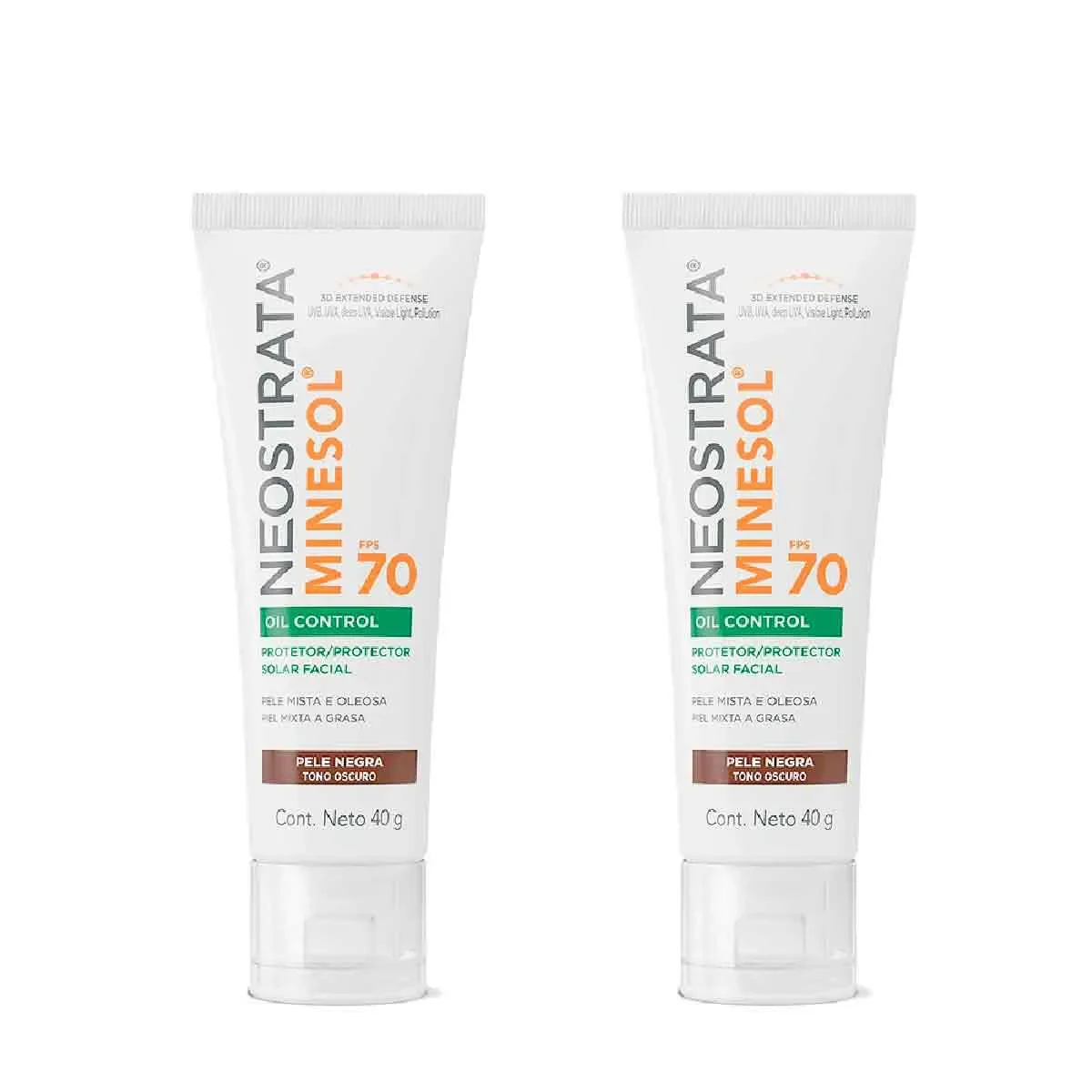 Kit Protetor Solar Facial NeoStrata Minesol Oil Control FPS 70 Escuro 2 unidades com 40g cada - imagem 1