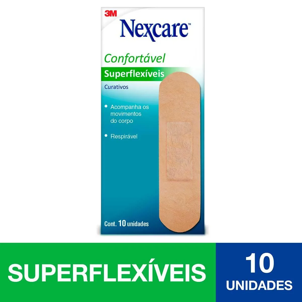 Curativo Nexcare Superflexíveis Bege 10 unidades - imagem 1