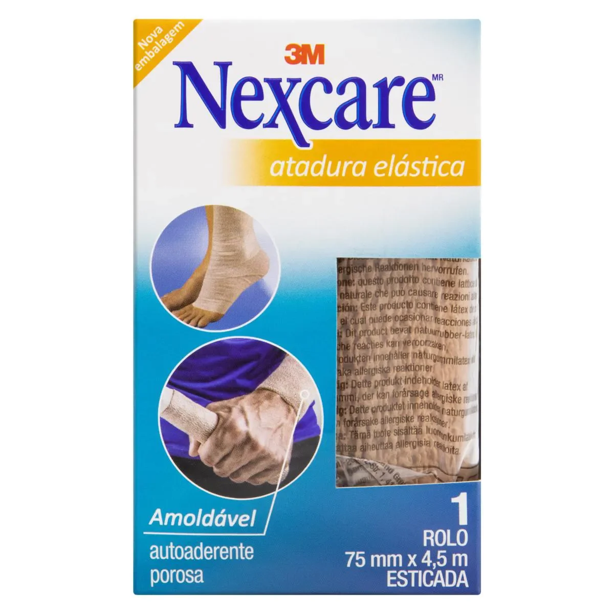 Atadura Elástica Nexcare Autoaderente 75mm x 4,5m - imagem 1