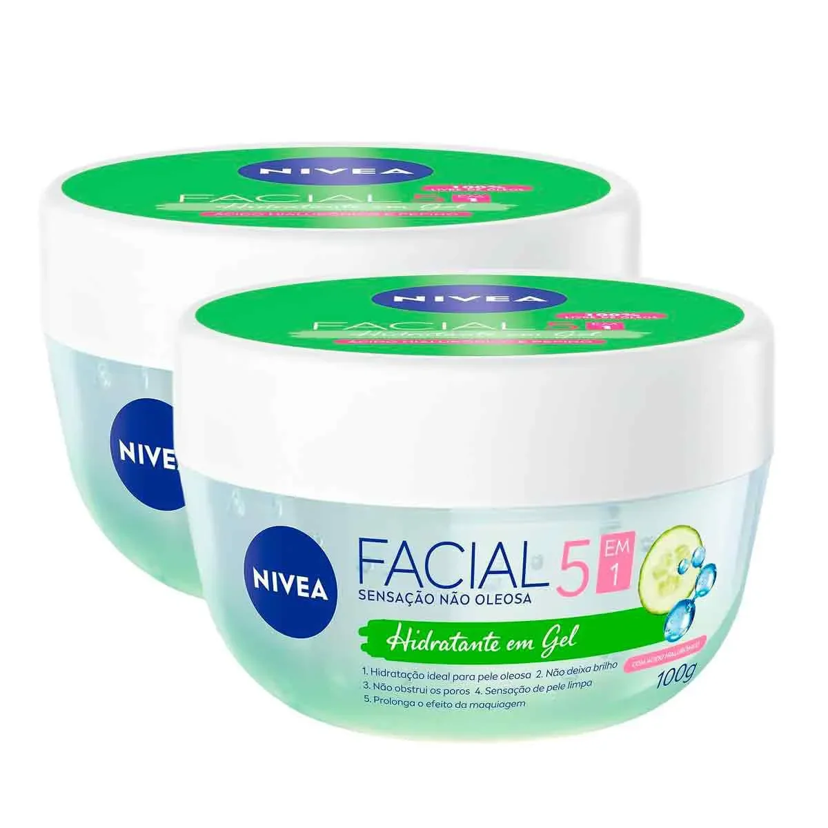 Kit Hidratante Facial em Gel Nivea com Ácido Hialurônico 2 unidades de 100ml - imagem 1