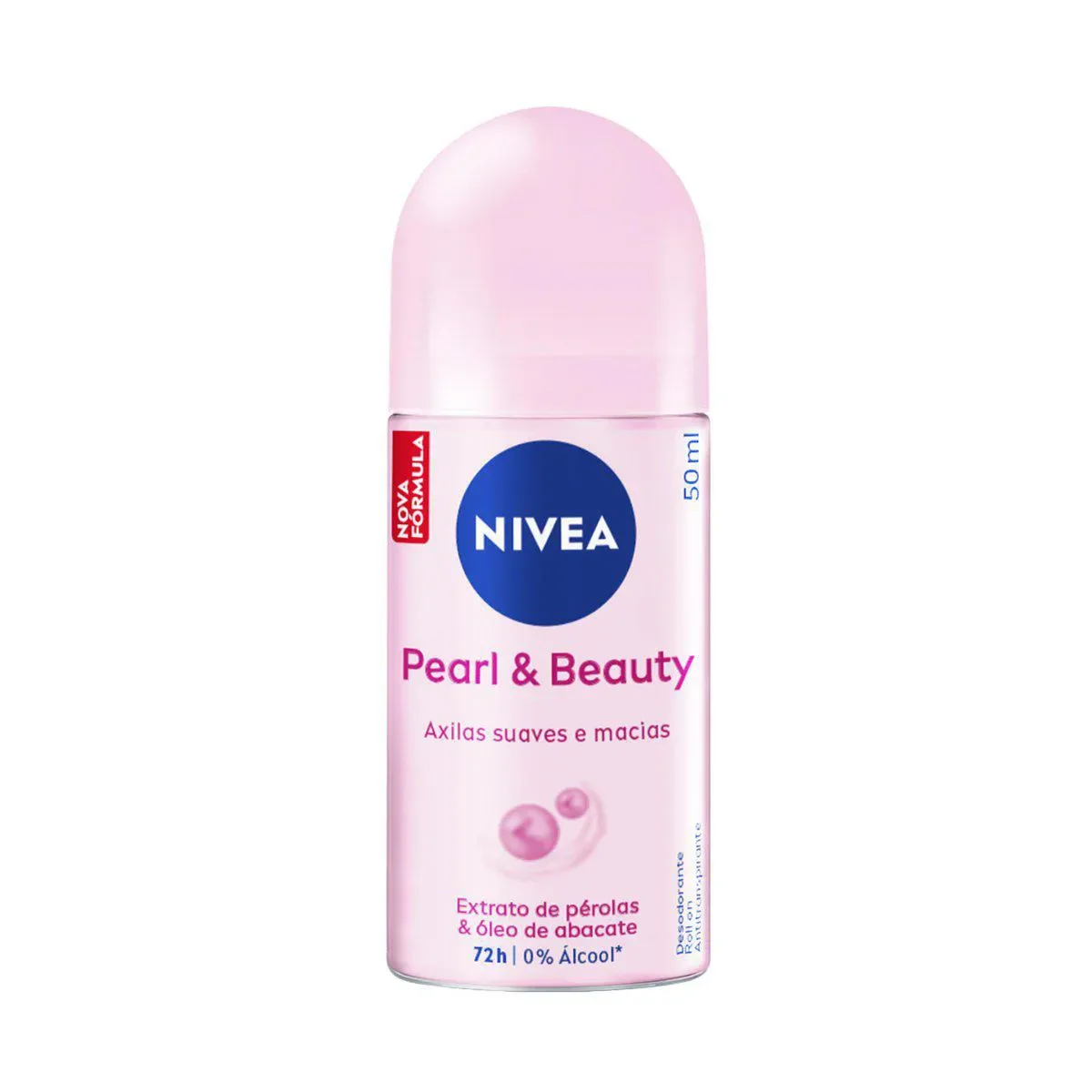 Desodorante Antitranspirante Roll-On Nivea Pearl & Beauty Feminino 48h Sem Álcool 50ml - imagem 1