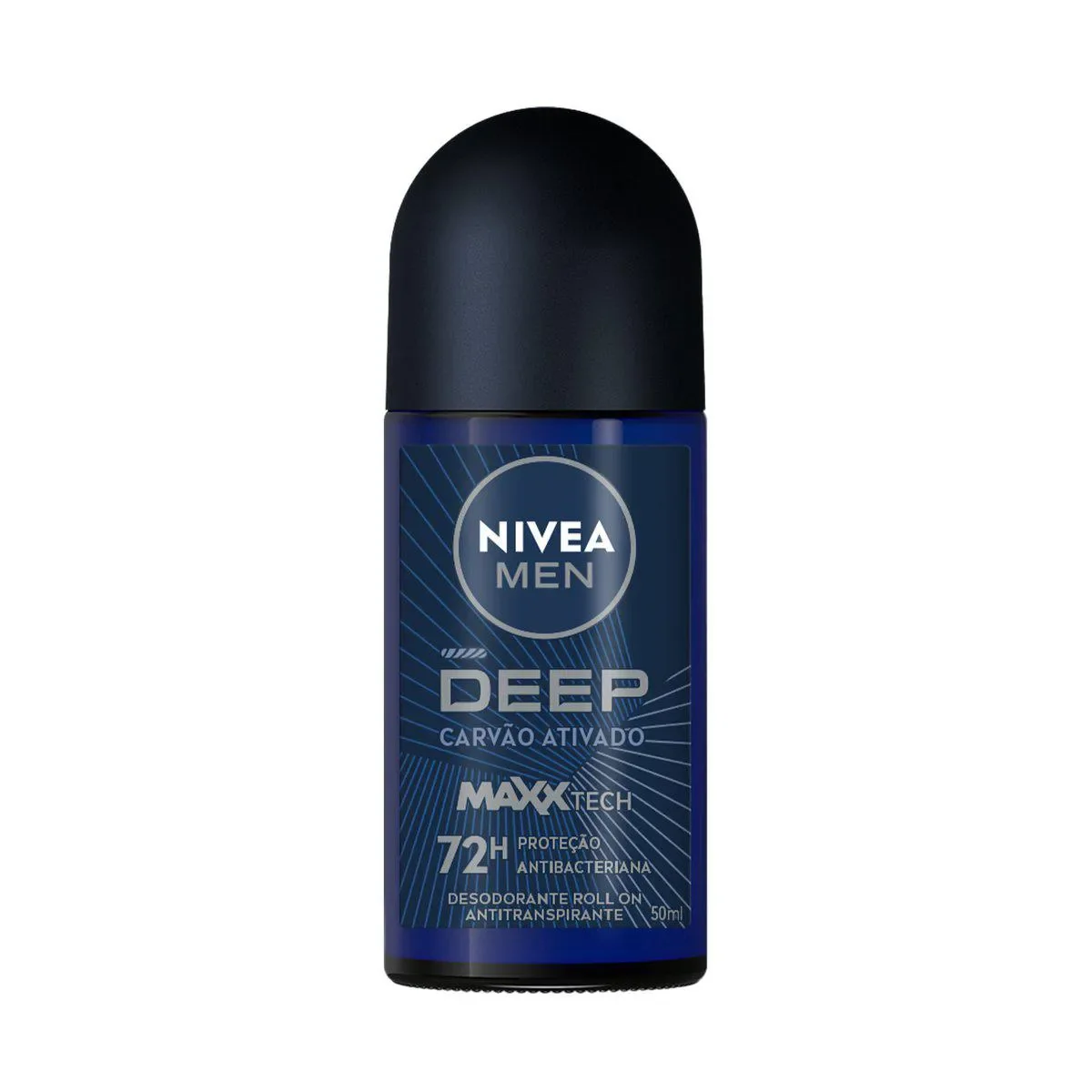Desodorante Antitranspirante Roll-On Nivea Men Deep Maxxtech Carvão Ativado Masculino 72h 50ml - imagem 1