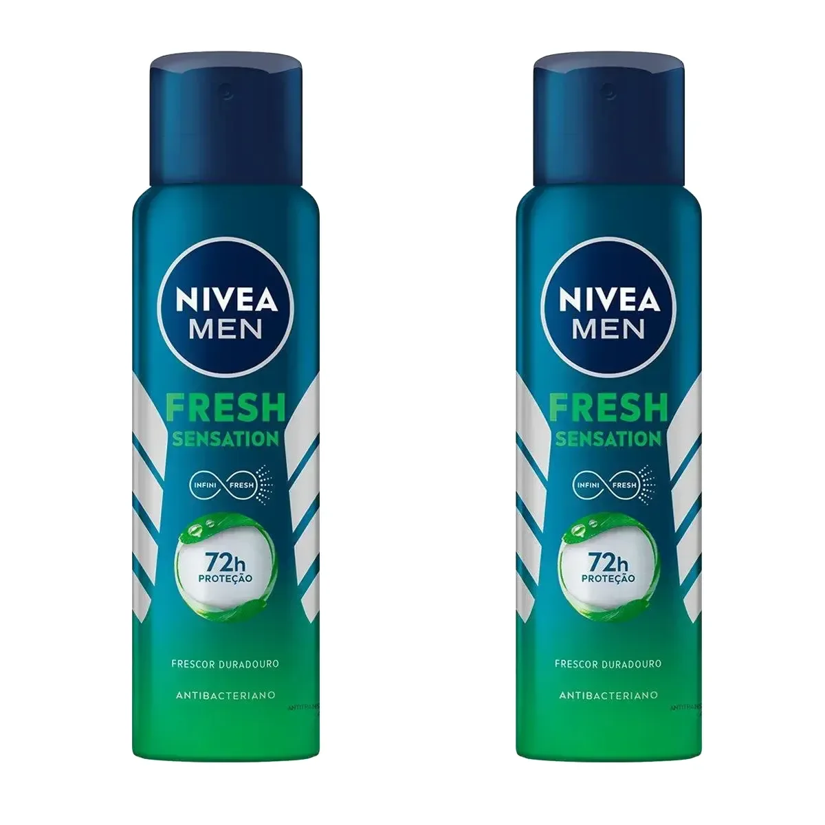 Kit Desodorante Antitranspirante Aerosol Nivea Men Fresh Sensation Masculino 72h 150ml 2 unidades - imagem 1