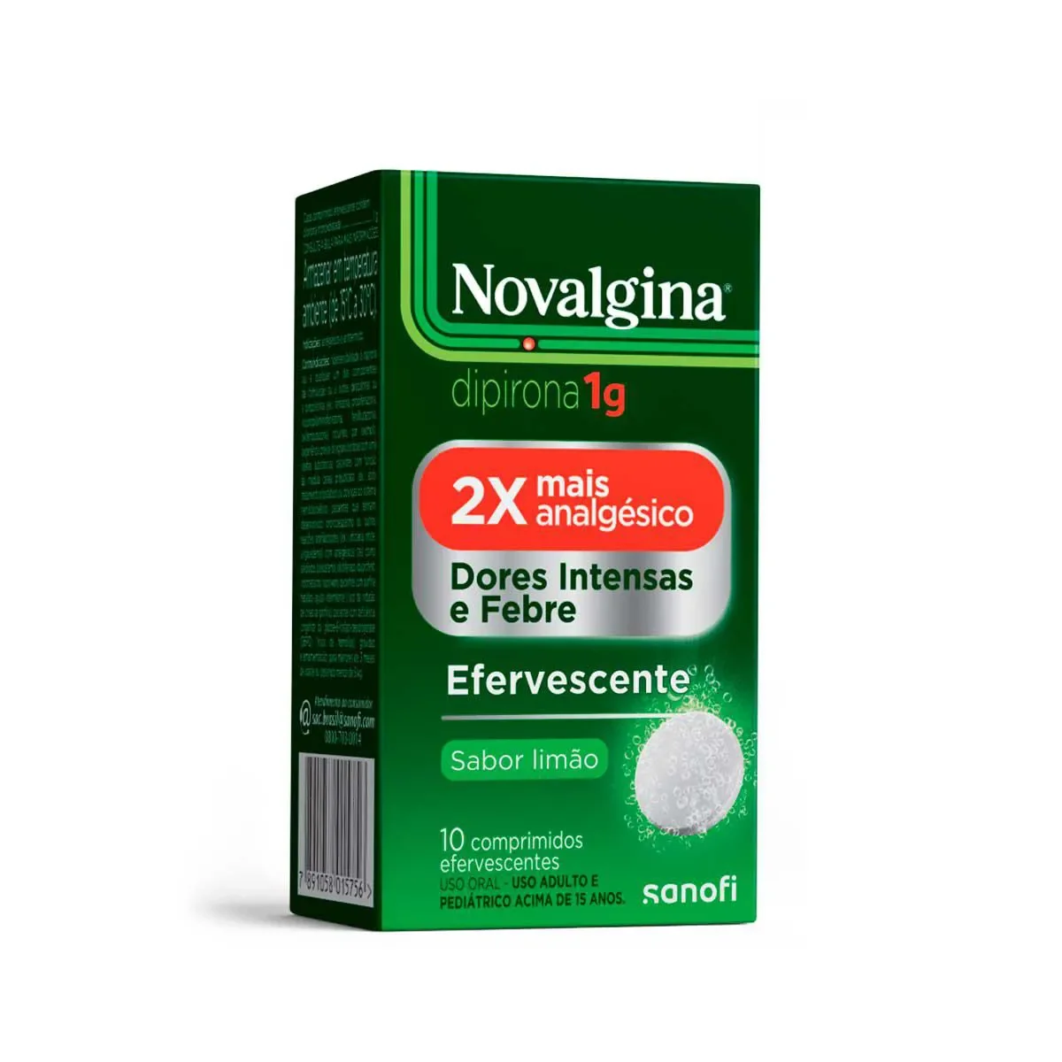 Novalgina Dipirona 1g 10 comprimidos efervescentes - imagem 1