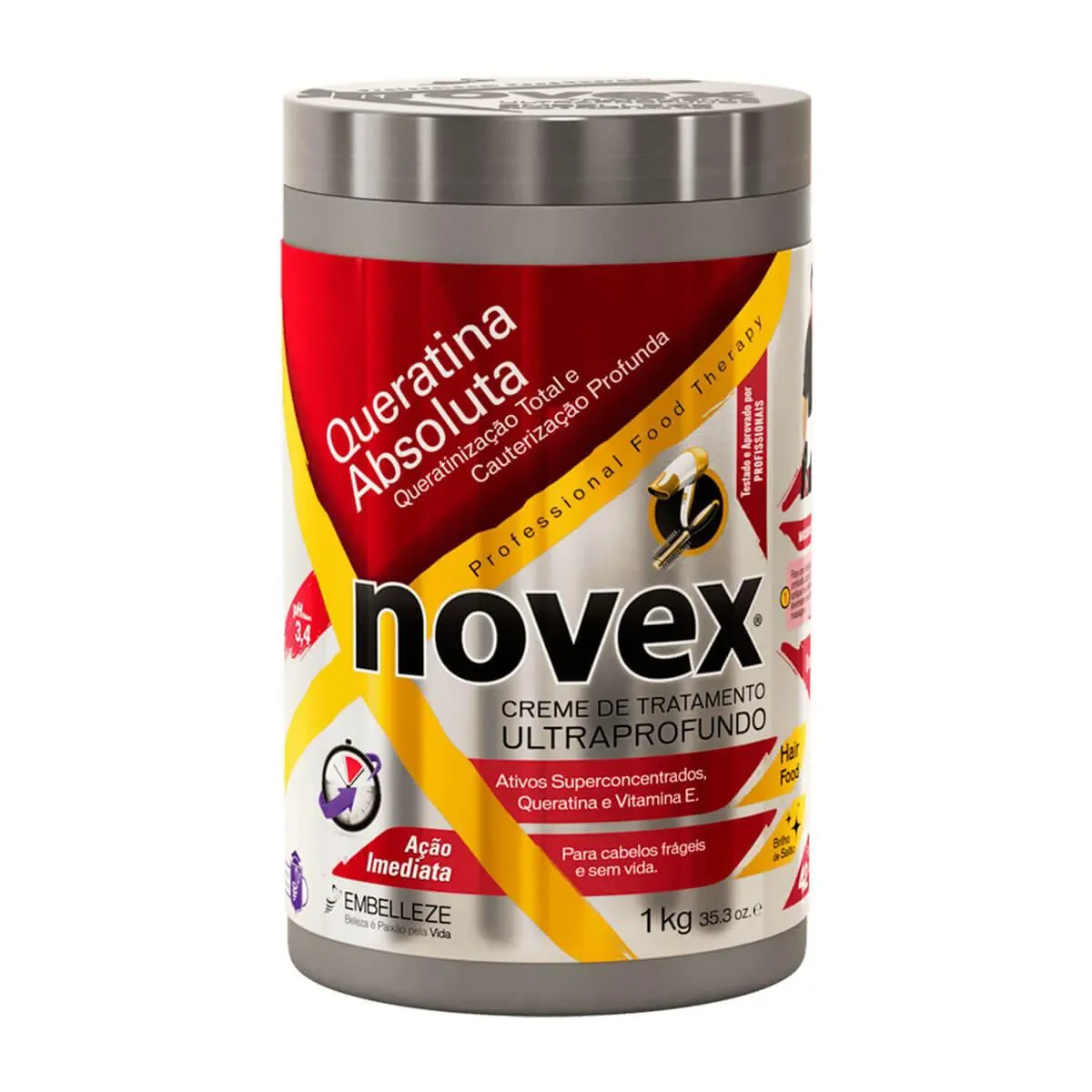 Creme de Cabelo Tratamento Novex Queratina Absoluta 1kg - imagem 1