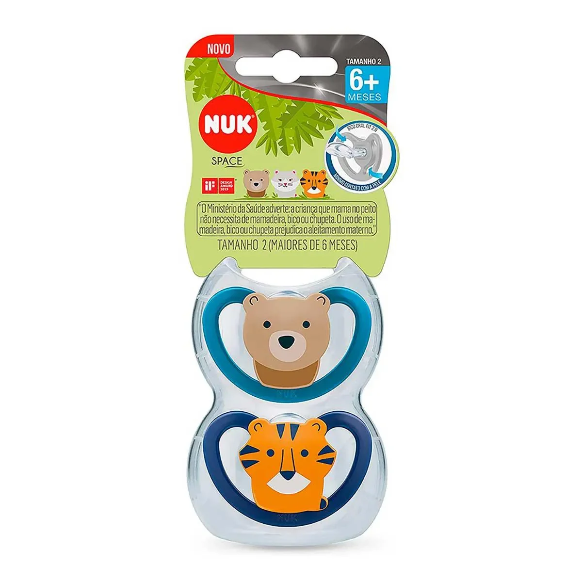Kit de Chupeta NUK Space Tamanho 2 Boy - 2 unidades - imagem 1
