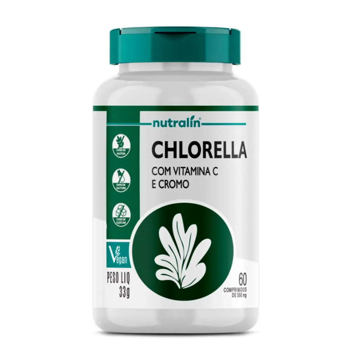 Chlorella Nutralin com Vitamina C + Cromo 60 comprimidos - imagem 1