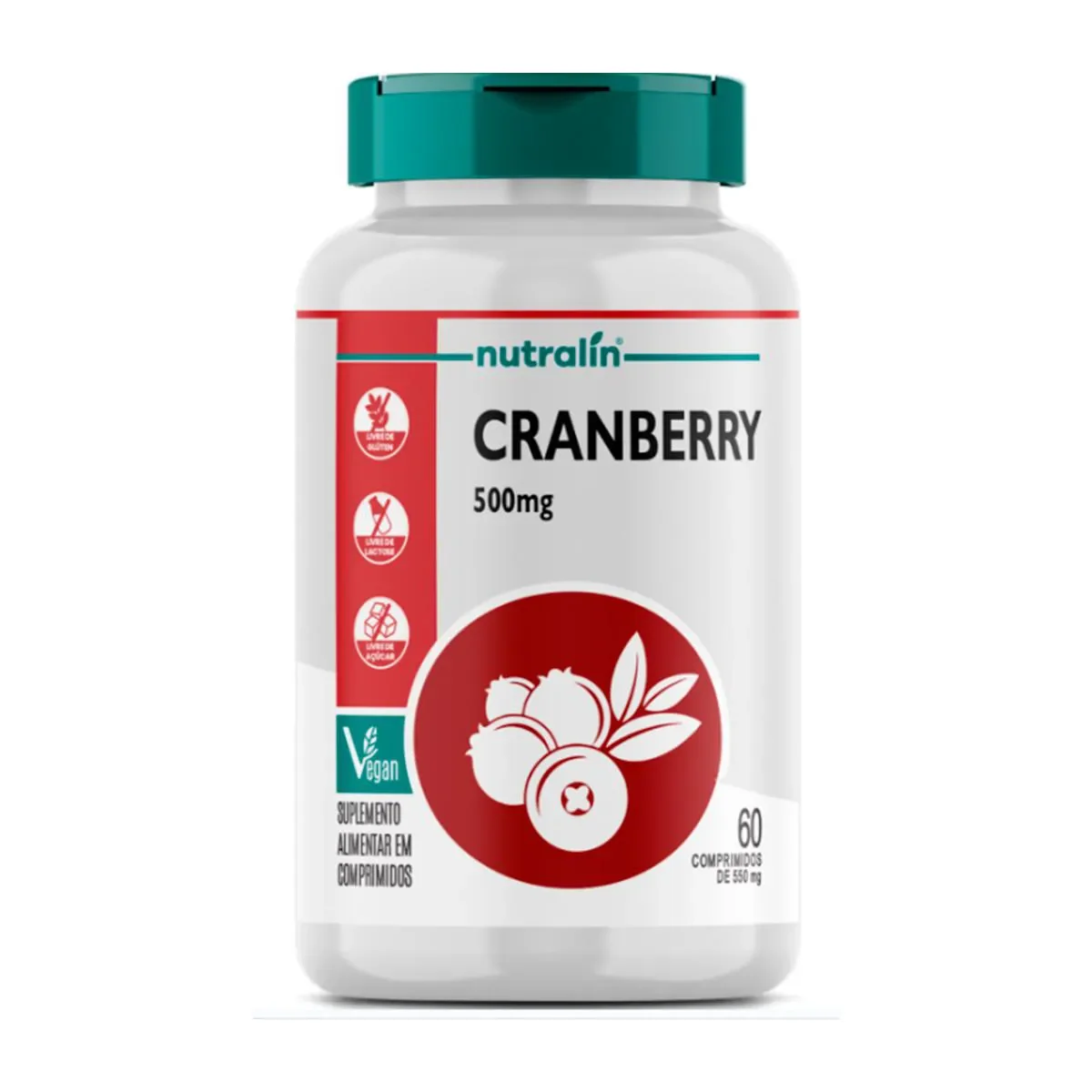 Cranberry 500mg Nutralin 60 comprimidos - imagem 1