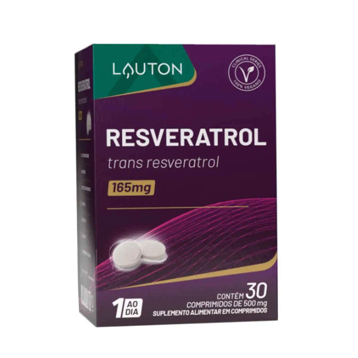 Resveratrol 165mg Lauton 30 comprimidos - imagem 1
