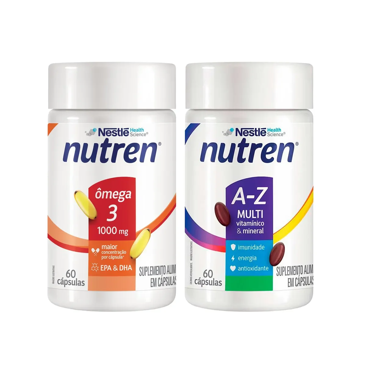 Kit Nutren Ômega 3 1000mg 60 cápsulas + Polivitamínico A-Z Multi 60 cápsulas - imagem 1