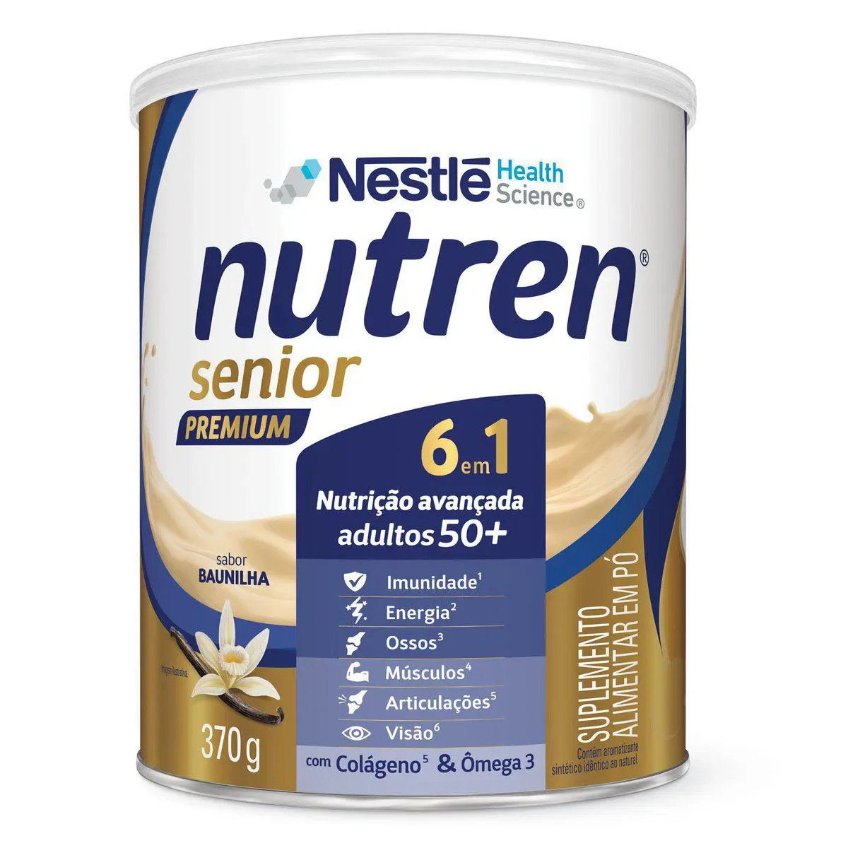 Suplemento Alimentar Nutren Senior Premium Sabor Baunilha 370g - imagem 1