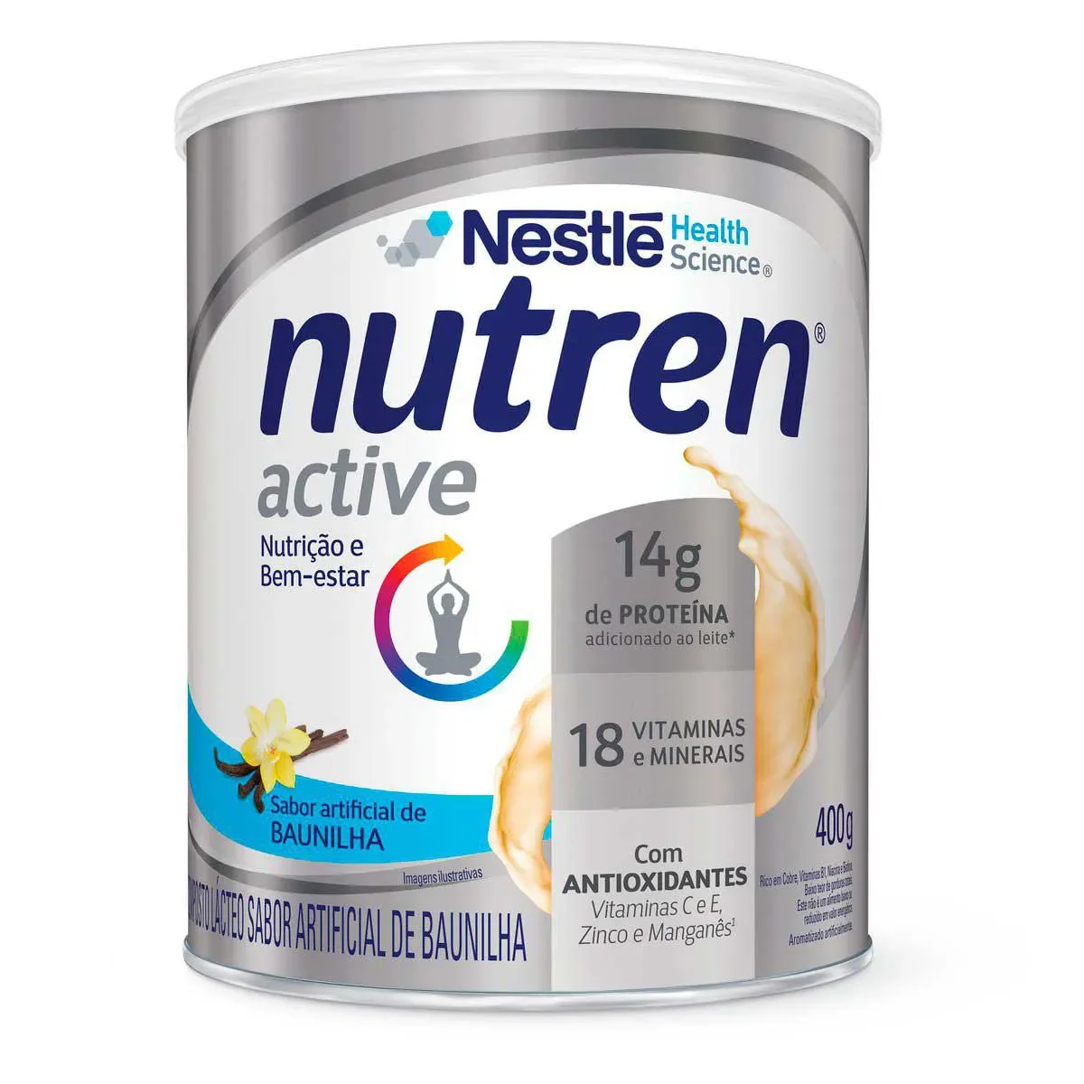 Suplemento Alimentar Nutren Active Nestlé Baunilha com 400g - imagem 1