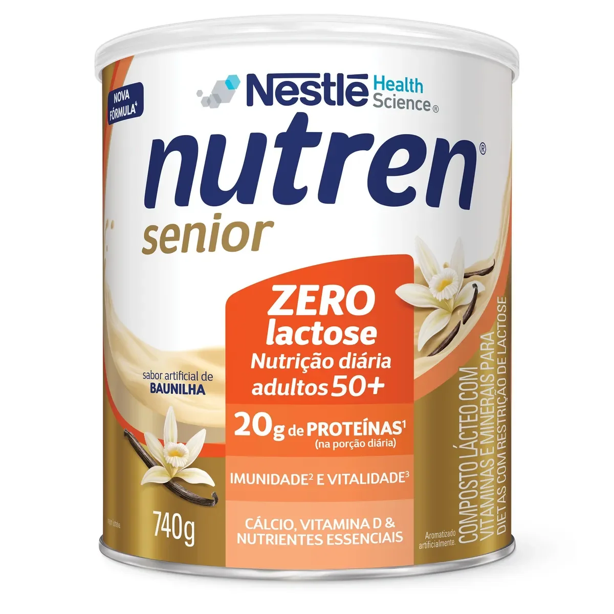 Complemento Alimentar Nutren Sênior 50+ Zero Lactose 740g - imagem 1
