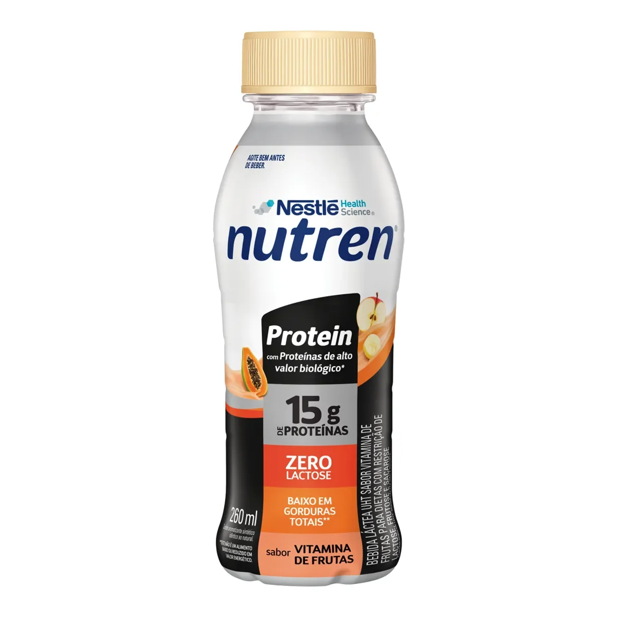 Bebida Láctea Nutren Protein 15g Zero Lactose Vitamina de Frutas 260ml - imagem 1