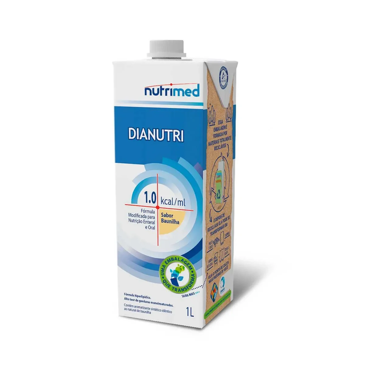 Fórmula Nutri Diabetic 1.0kcal/ml Sabor Baunilha 1l - imagem 1
