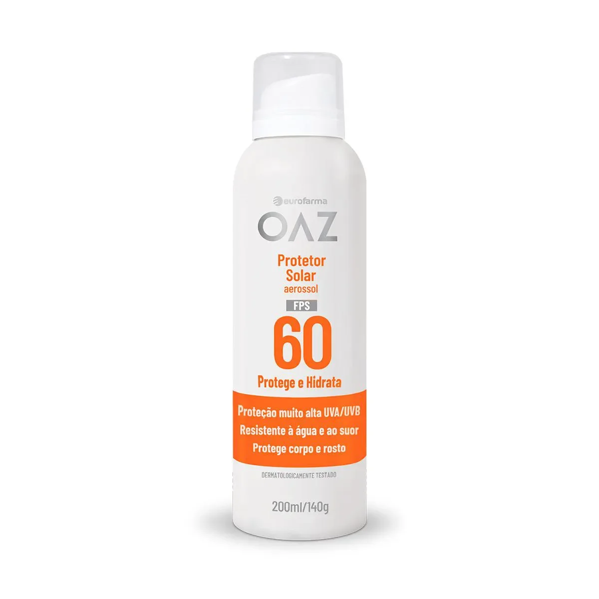 Protetor Solar OAZ Rosto e Corpo FPS 60 Aerossol 200ml - imagem 1