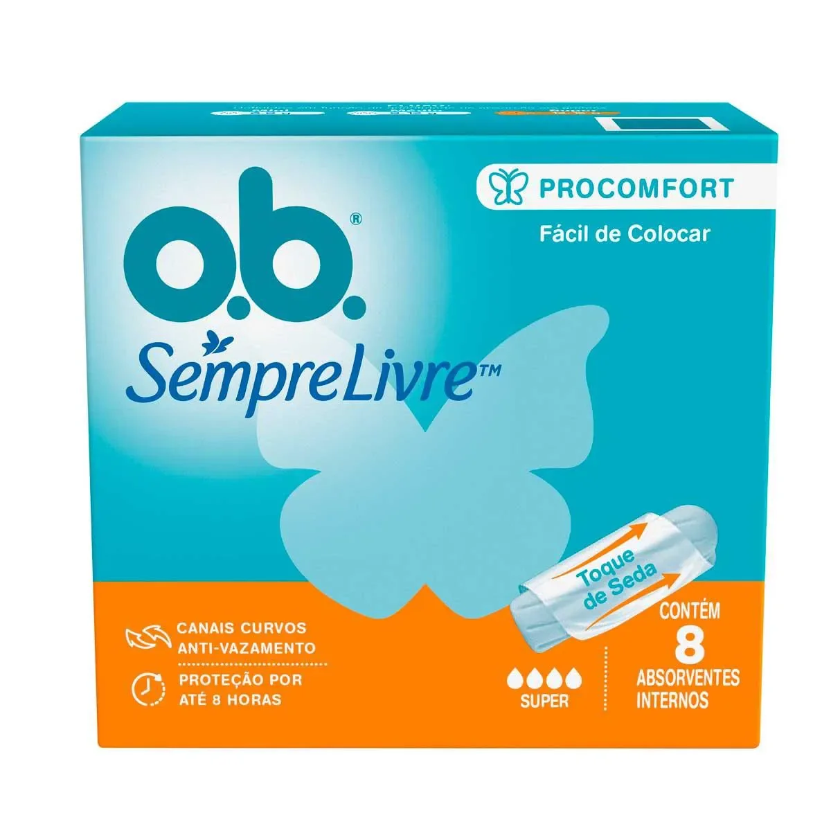 Absorvente Interno OB Sempre Livre  ProComfort Super 8 unidades - imagem 1