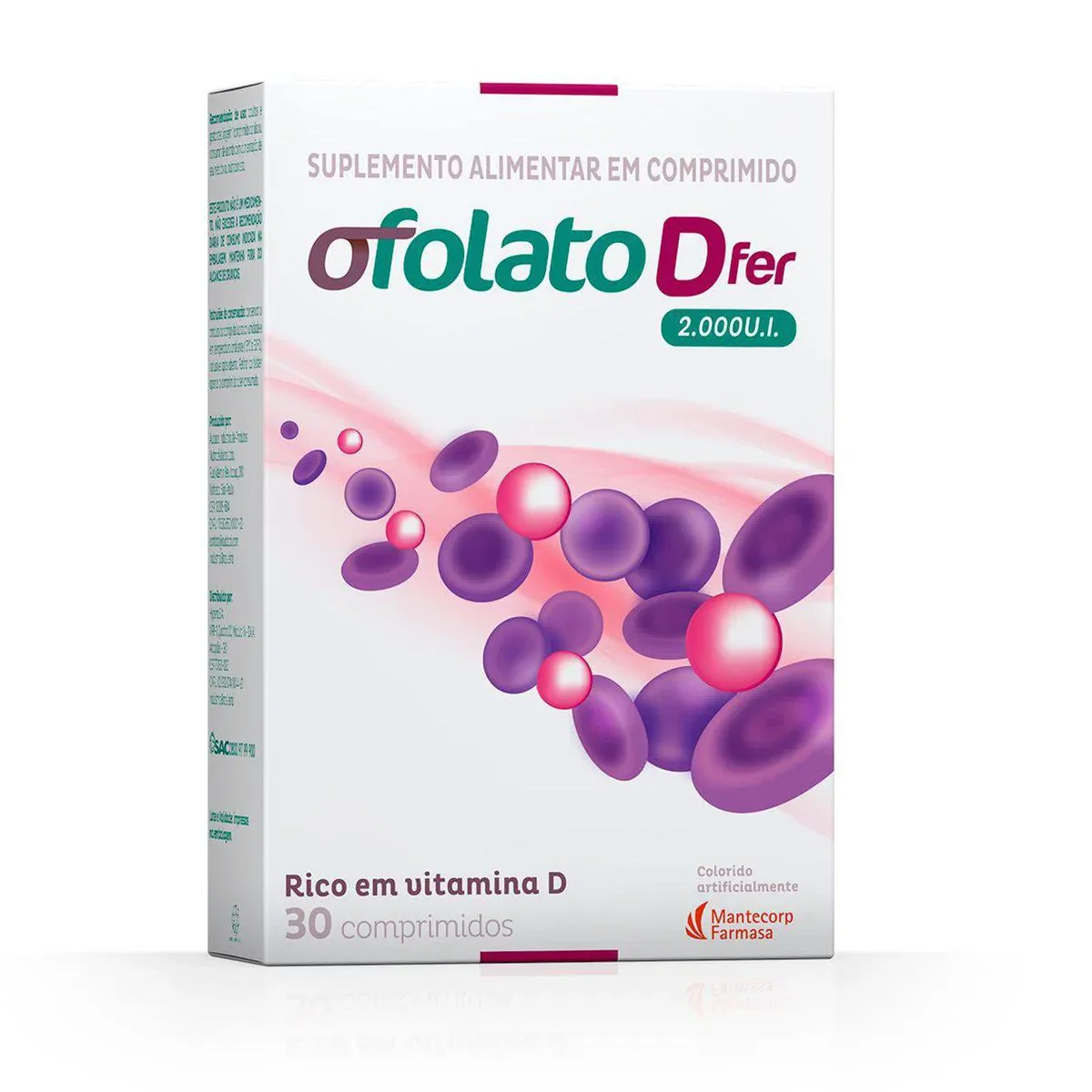 Polivitamínico Ofolato D Fer 2000UI para Gestantes 30 comprimidos - imagem 1