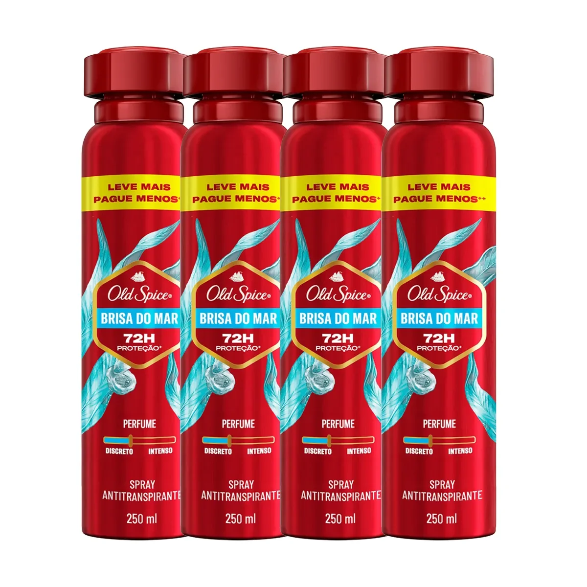 Kit Desodorante Antitranspirante Old Spice Brisa do Mar em Spray 250ml 4 Unidades - imagem 1