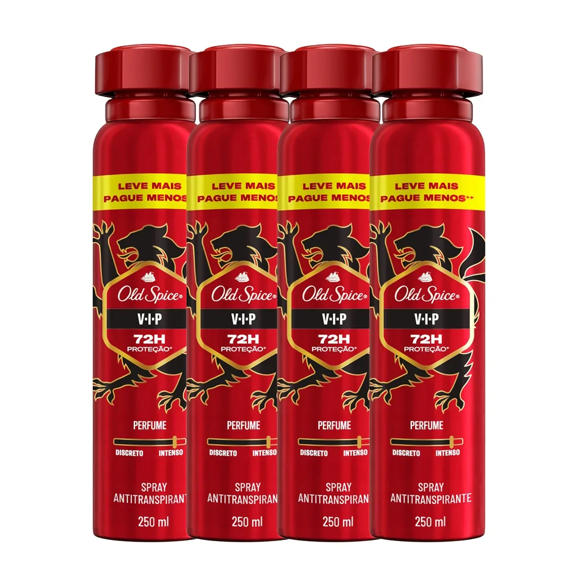 Kit Desodorante Antitranspirante Spray Aerossol Old Spice VIP 250ml 4 Unidades - imagem 1