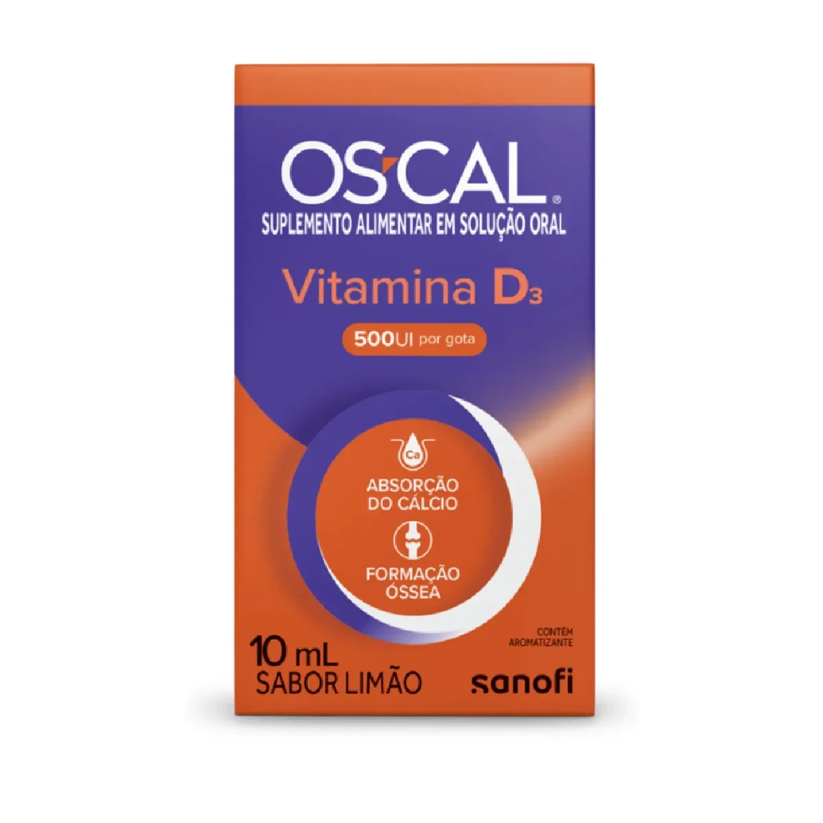 Vitamina D3 Oscal 500UI Limão Gotas 10ml - imagem 1
