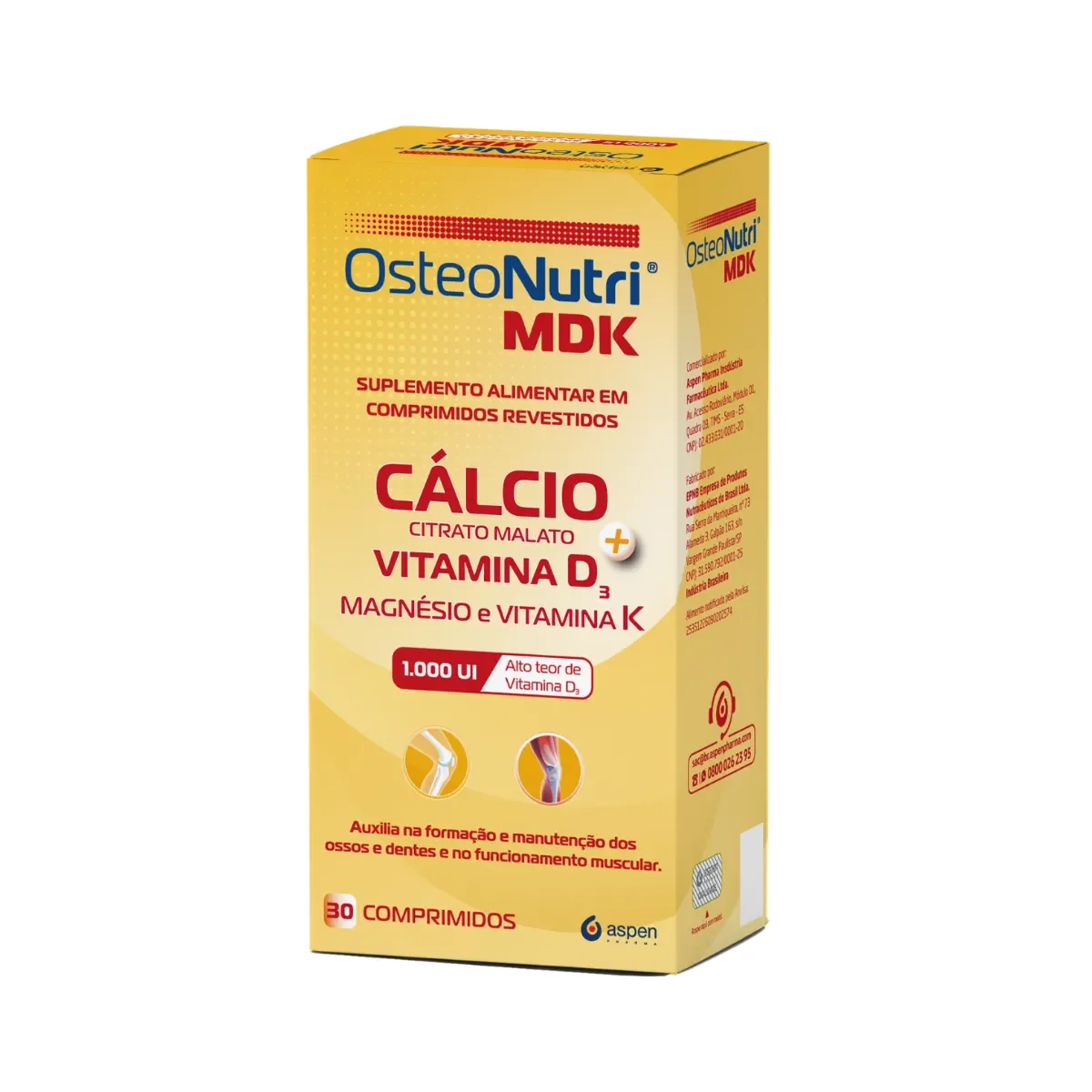 Cálcio MDK OsteoNutri MDK 1000Ui 30 comprimidos - imagem 1
