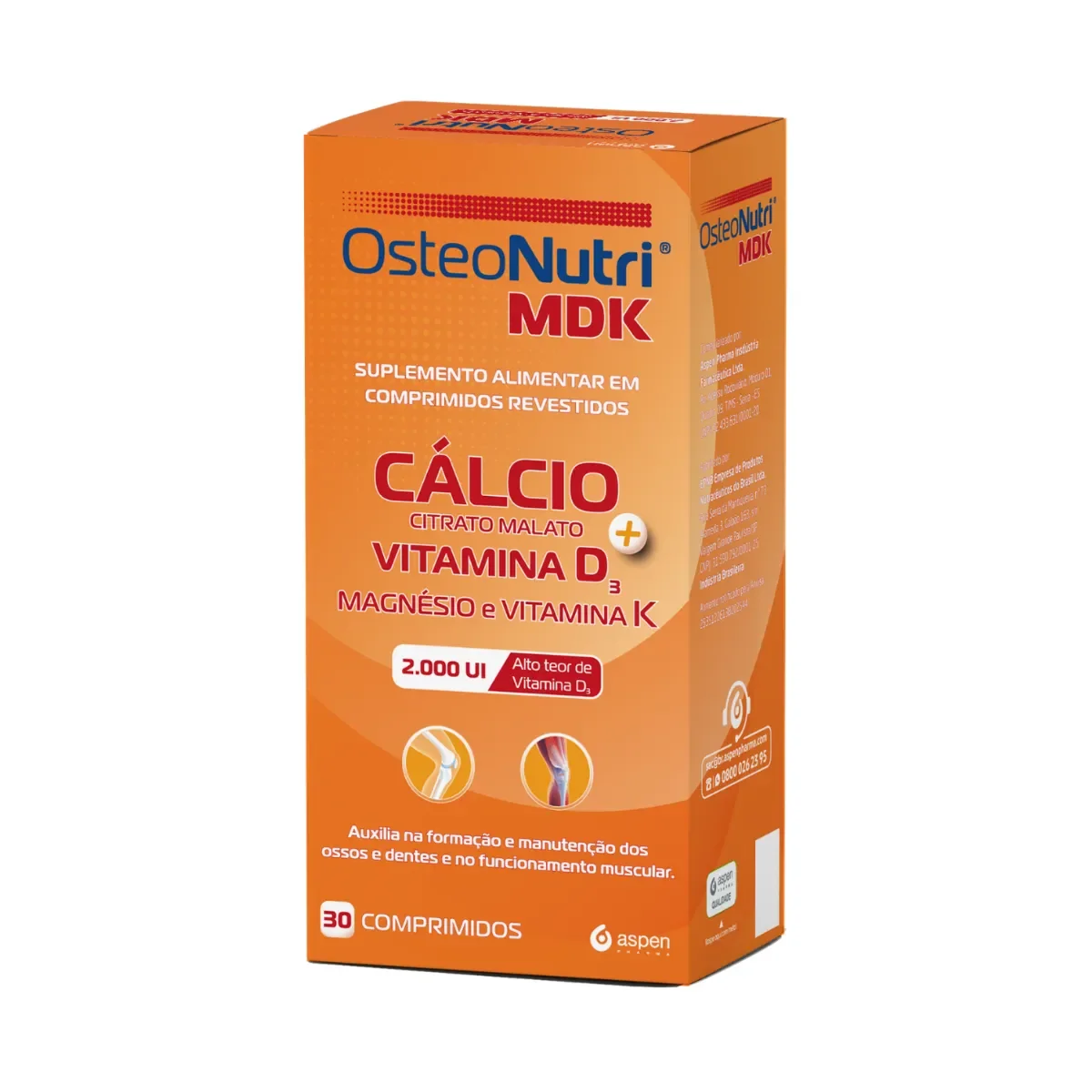 Cálcio MDK OsteoNutri MDK 2000Ui 30 comprimidos - imagem 1