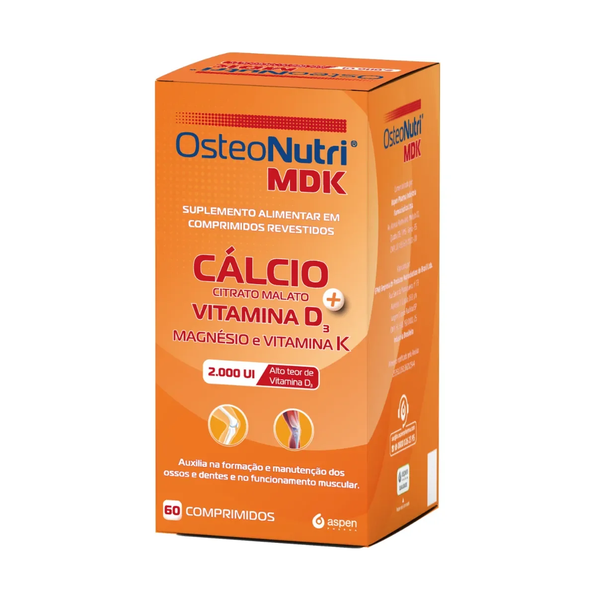 Cálcio MDK OsteoNutri MDK 2000Ui 60 comprimidos - imagem 1