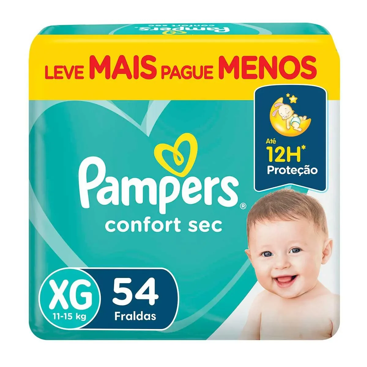 Fralda Pampers Confort Sec XG 54 unidades - imagem 1