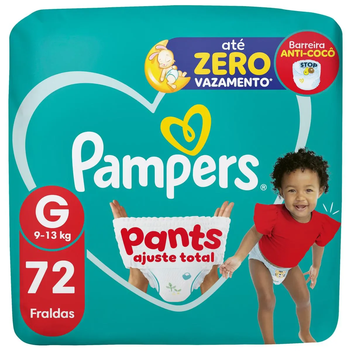 Fralda Pampers Pants Ajuste Total 72 unidades - imagem 1