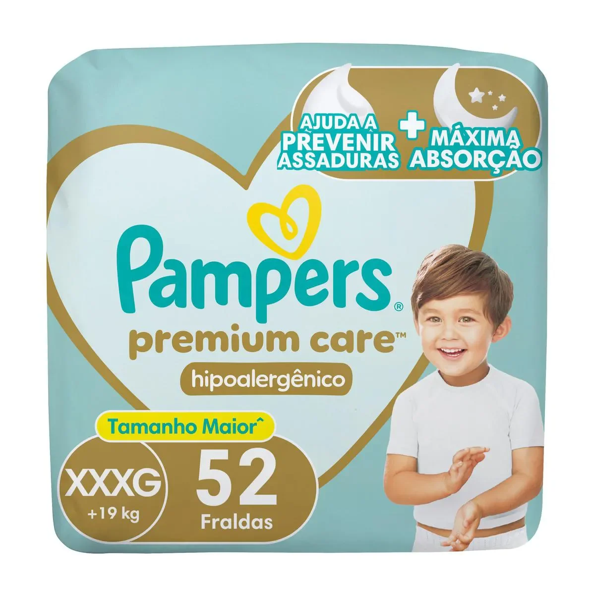 Fralda Pampers Premium Care XXXG 52 unidades - imagem 1