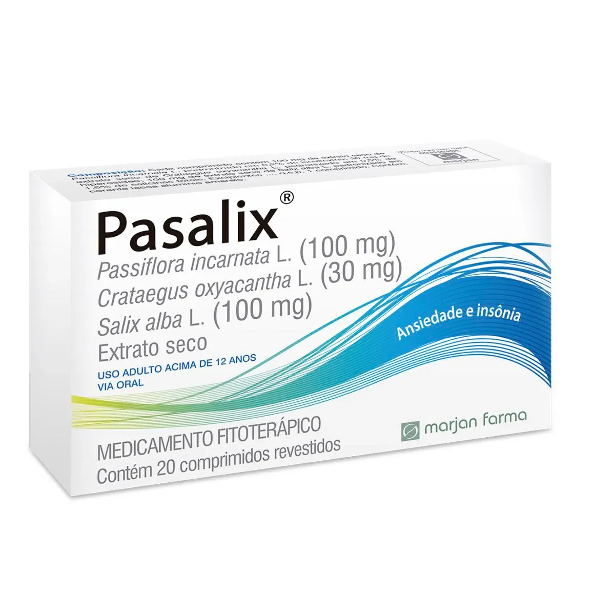 Pasalix 100mg 20 Comprimidos Revestidos Herbarium - imagem 1