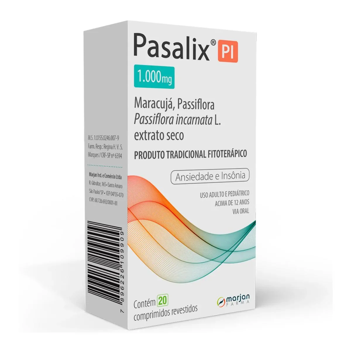 Pasalix PI Passiflora Incarnata L.1000mg 20 comprimidos - imagem 1