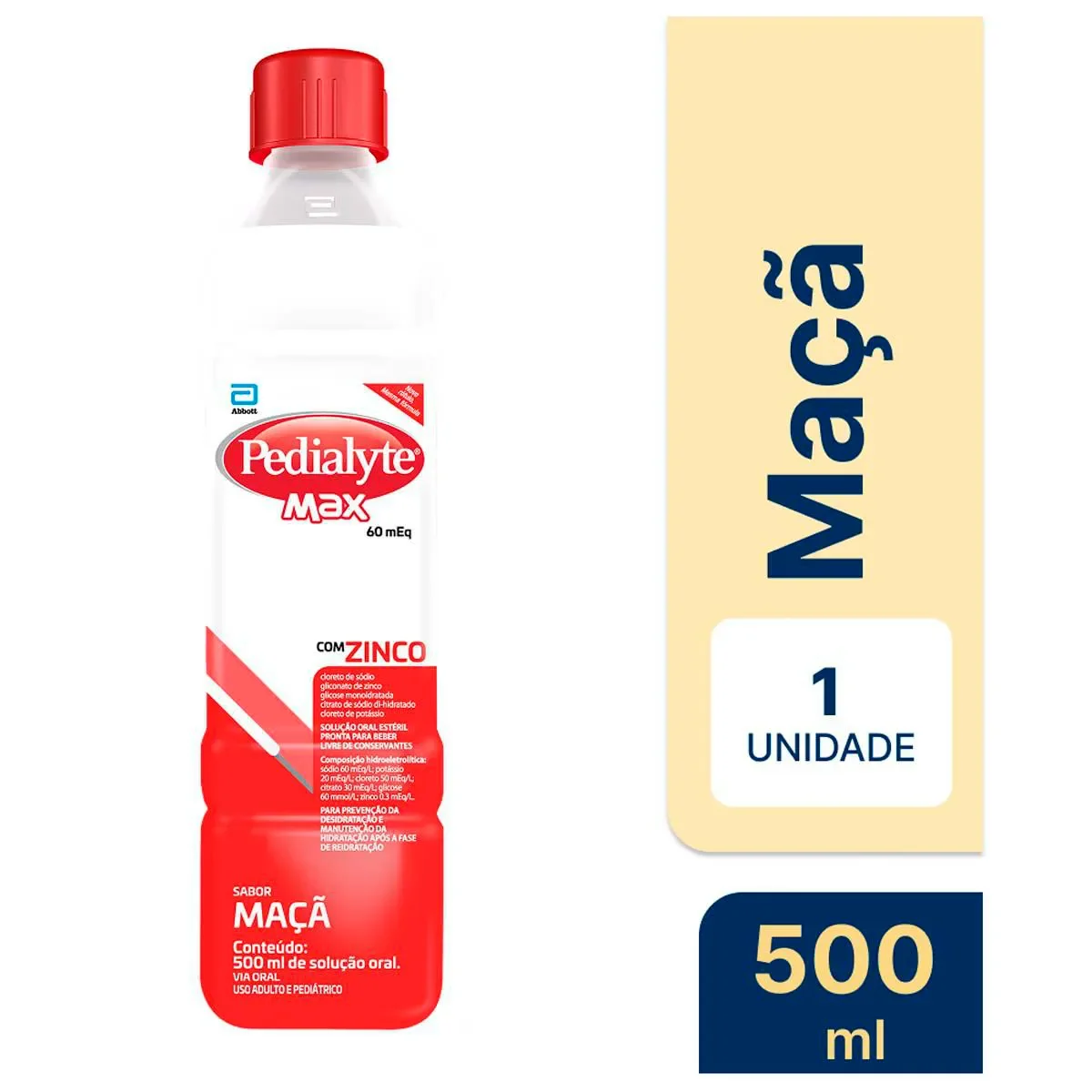 Pedialyte Max Sabor Solução 500ml - imagem 1