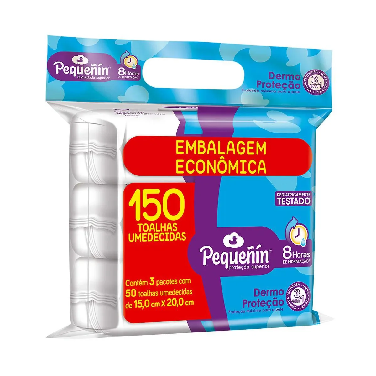 Toalha Umedecida Pequenin Dermoproteção 150 Unidades - imagem 1