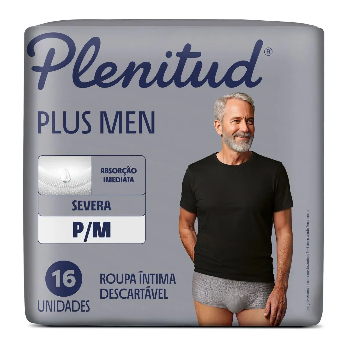 Roupa Íntima Descartável Masculina Plenitud Plus P/M 16 Unidades - imagem 1