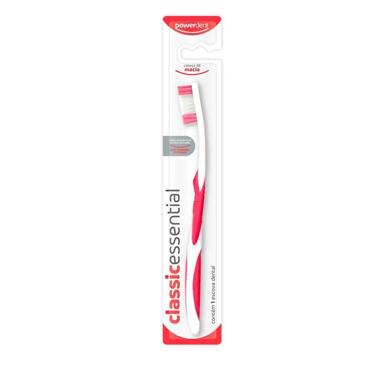 Escova de Dente Powerdent Classic Essential Macia com 1 Unidade - imagem 1