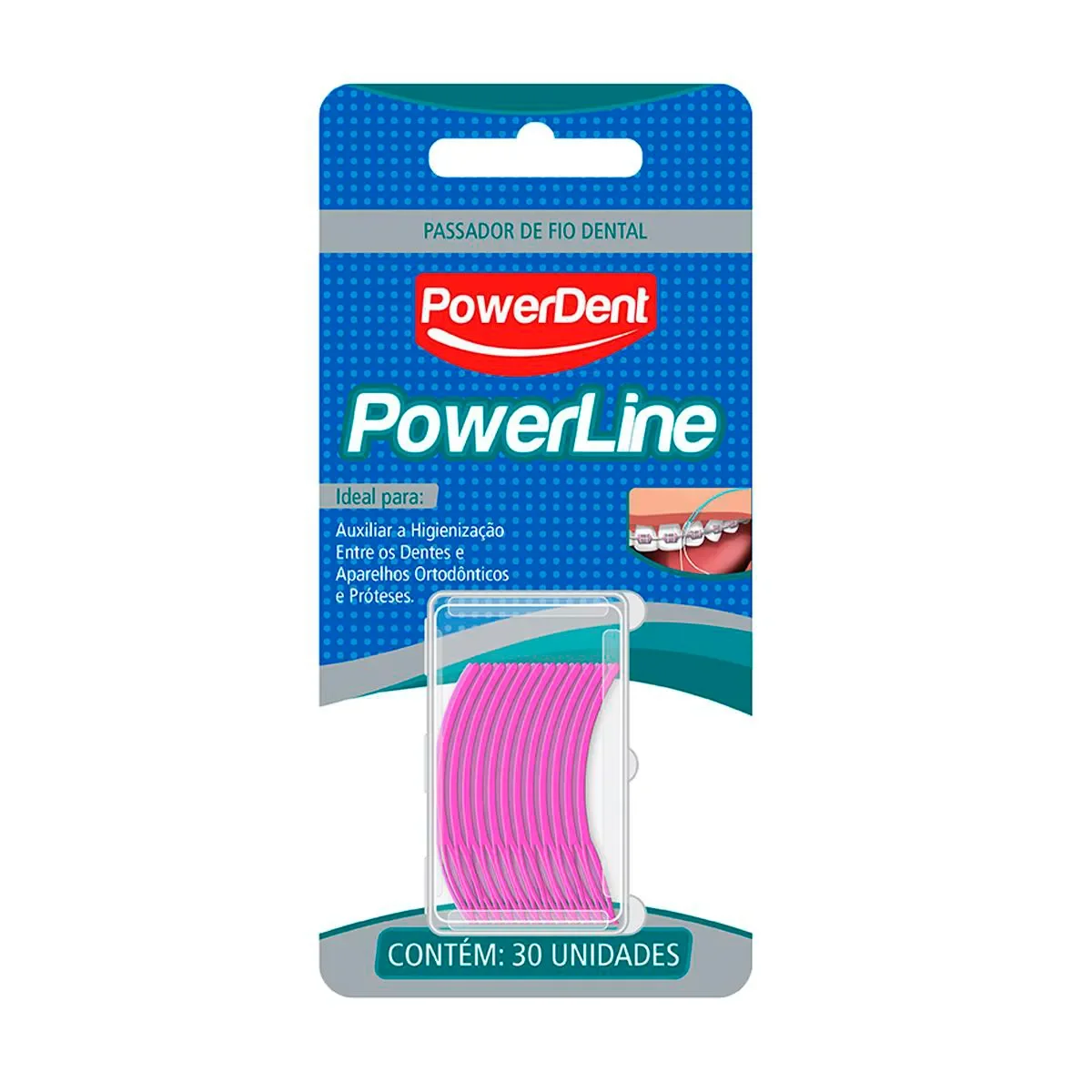 Passador de Fio Dental PowerLine com 30 Unidades - imagem 1
