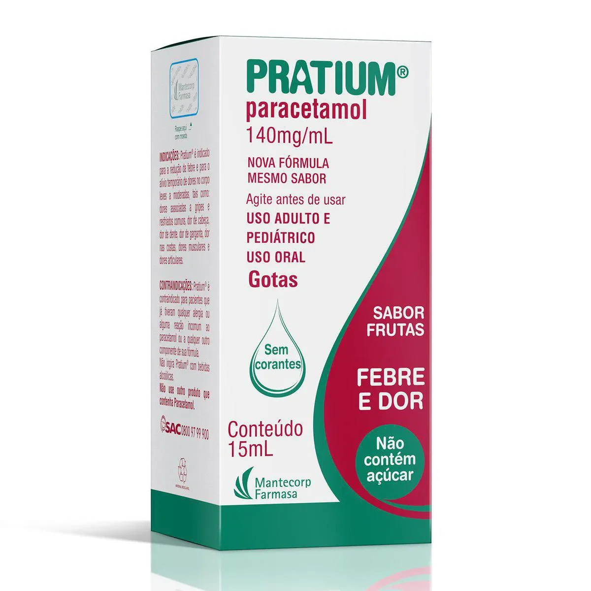 Pratium Paracetamol 140mg/ml Gotas 15ml - imagem 1