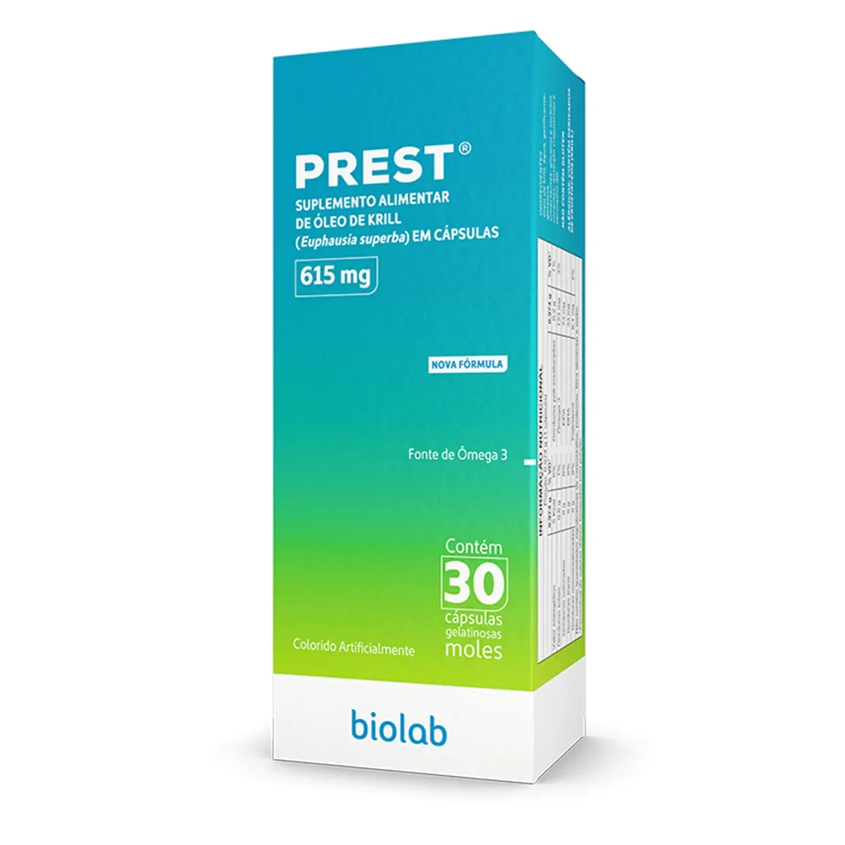 Suplemento Alimentar Prest 615mg 30 cápsulas - imagem 1