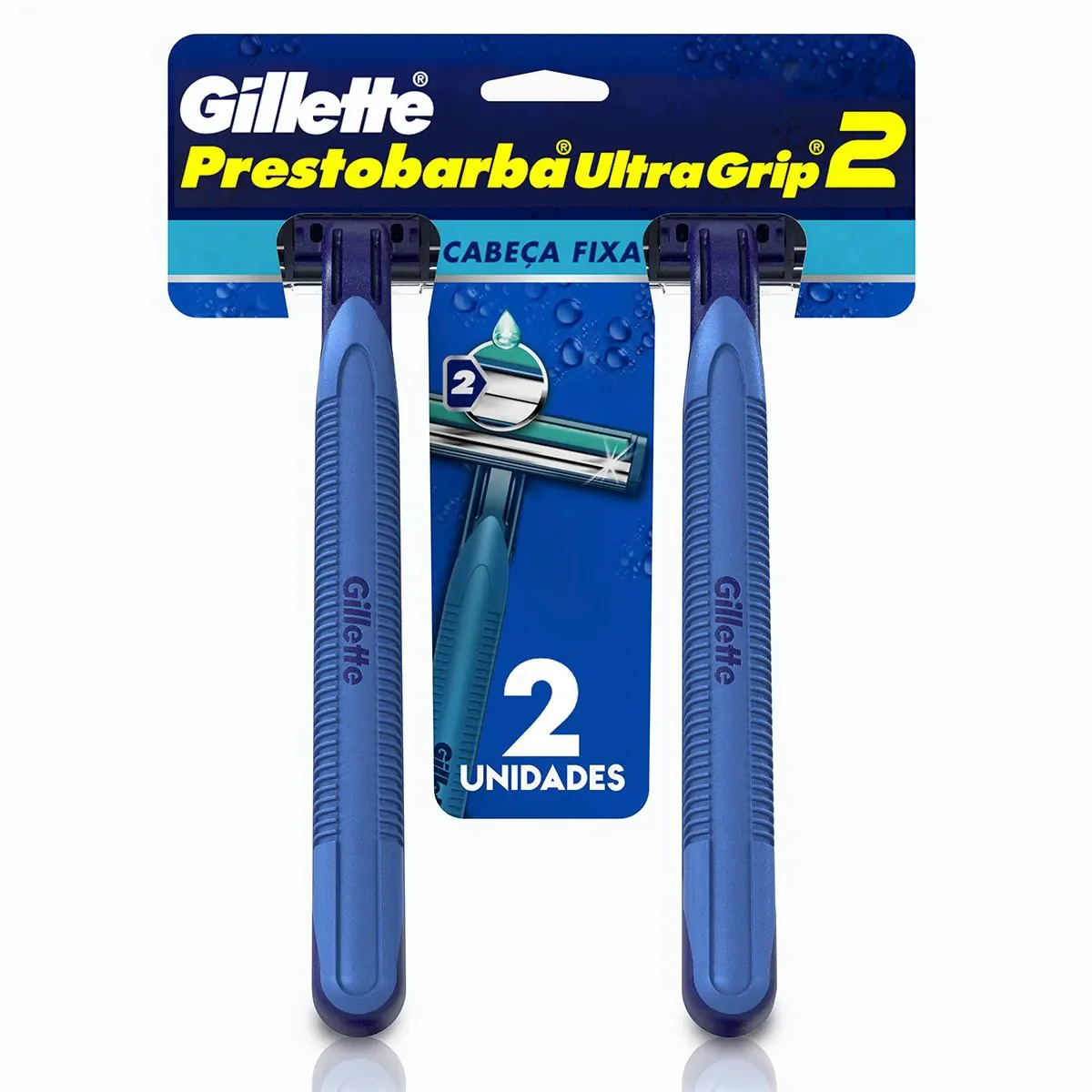Aparelho para Barbear Masculino Gillette Prestobarba Ultragrip com 2 unidades - imagem 1