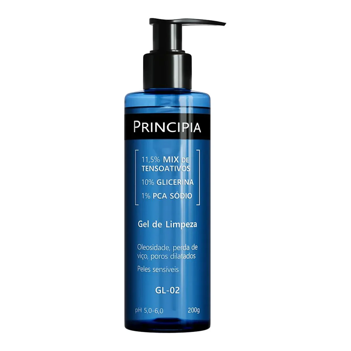 Gel de Limpeza Facial Suave Principia Skincare GL-02 11,5% Tensoativos + 10% Glicerina + 1% PCA Sódio - imagem 1