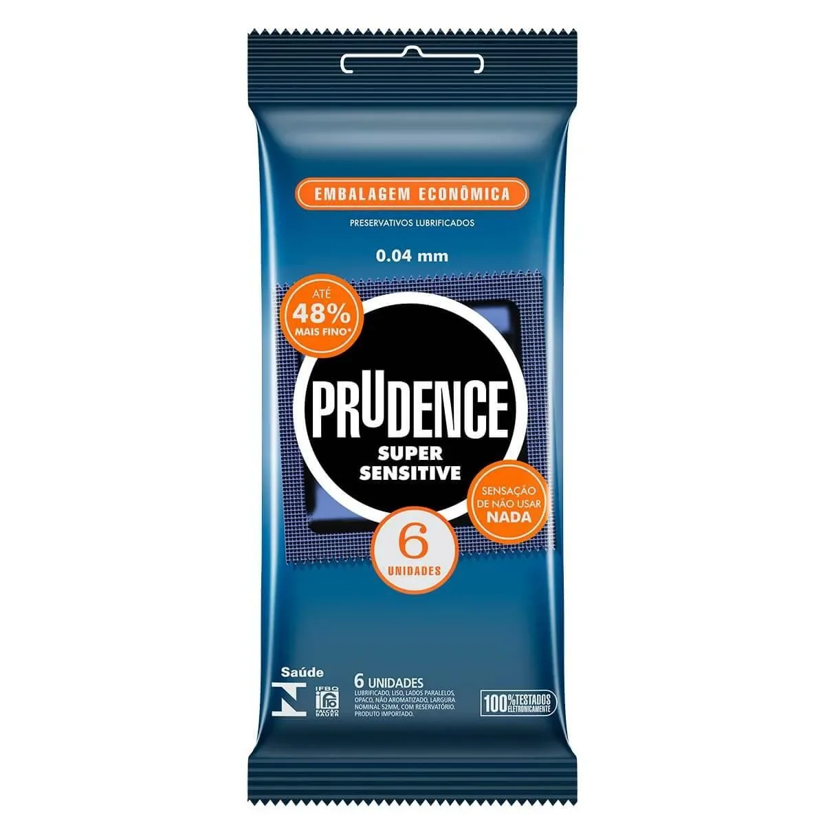Camisinha Prudence Super Sensitive com 6 unidades - imagem 1