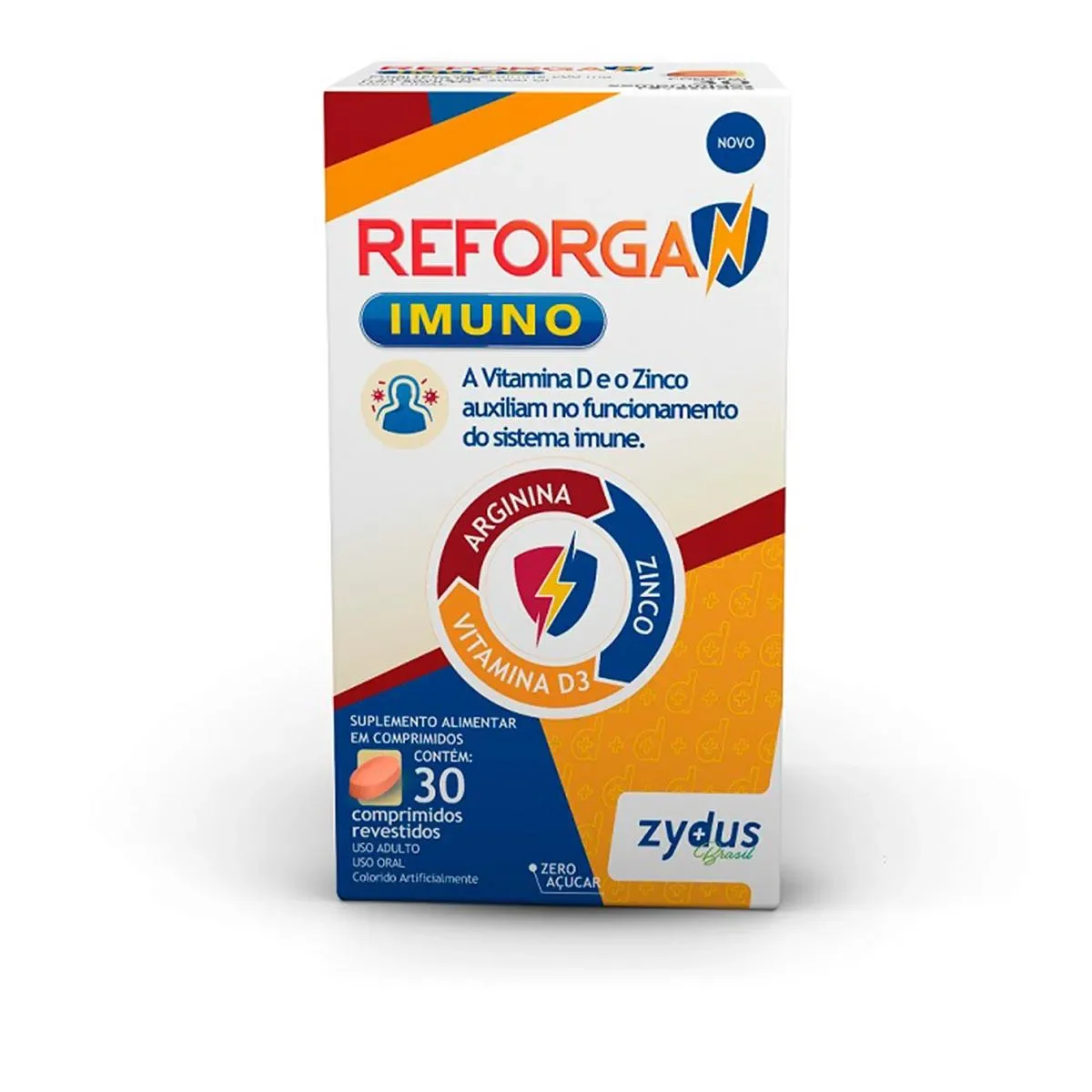 Vitamina D + Zinco Reforgan Imuno 30 comprimidos - imagem 1