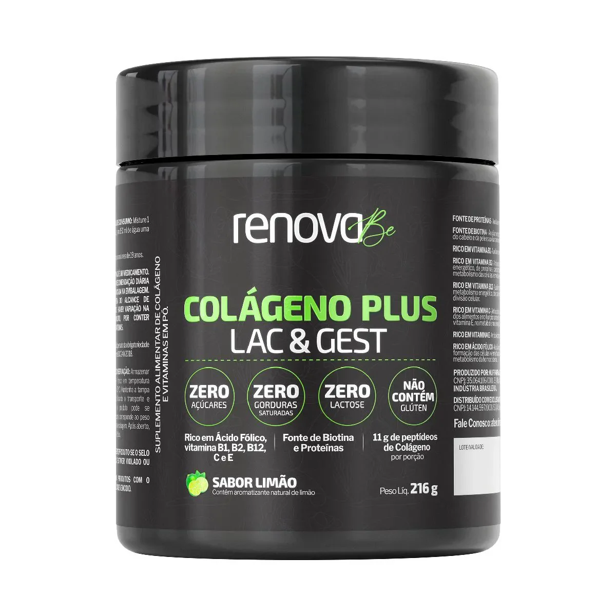 Colágeno Plus Renova Be Lac & Gest Limão 216g - imagem 1
