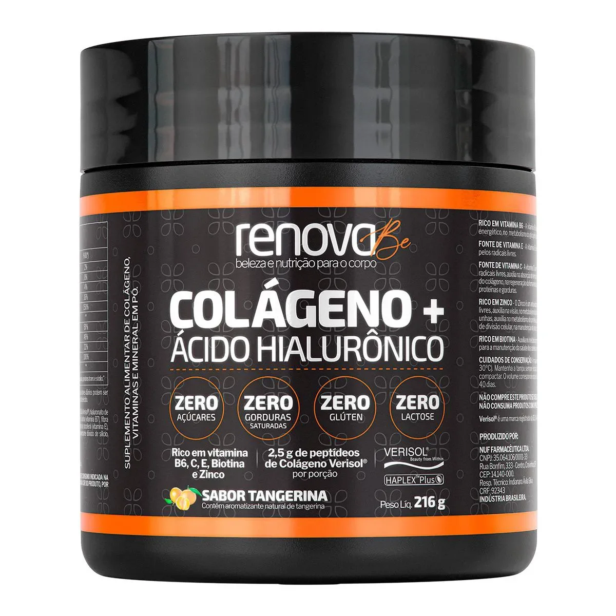 Colágeno + Ácido Hialurônico Renova Be Sabor Tangerina 216g - imagem 1